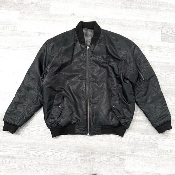 Vintage USA Black MA-1 Aviation Military Reversible Bomber Vintage USA Black MA-1 Aviation Military Reversible Bomber